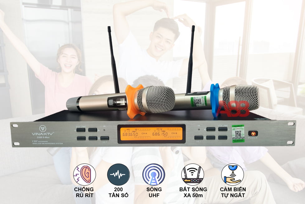 micro không dây vinaktv s500x max micro không dây vinaktv s500x max