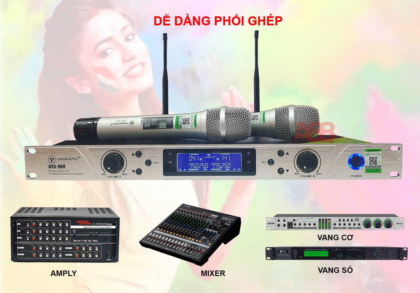 micro không dây vinaktv uss 900
