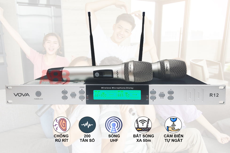 micro không dây vova r12