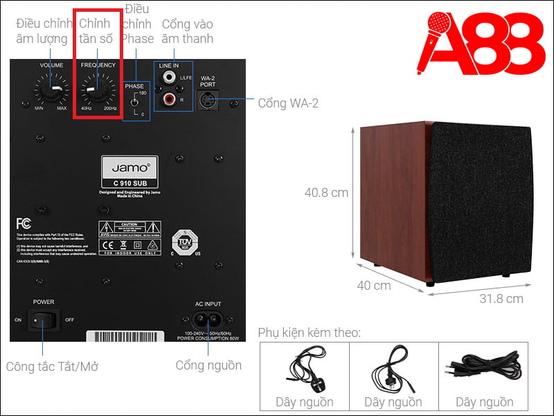 Nút cắt tần số LPF loa sub