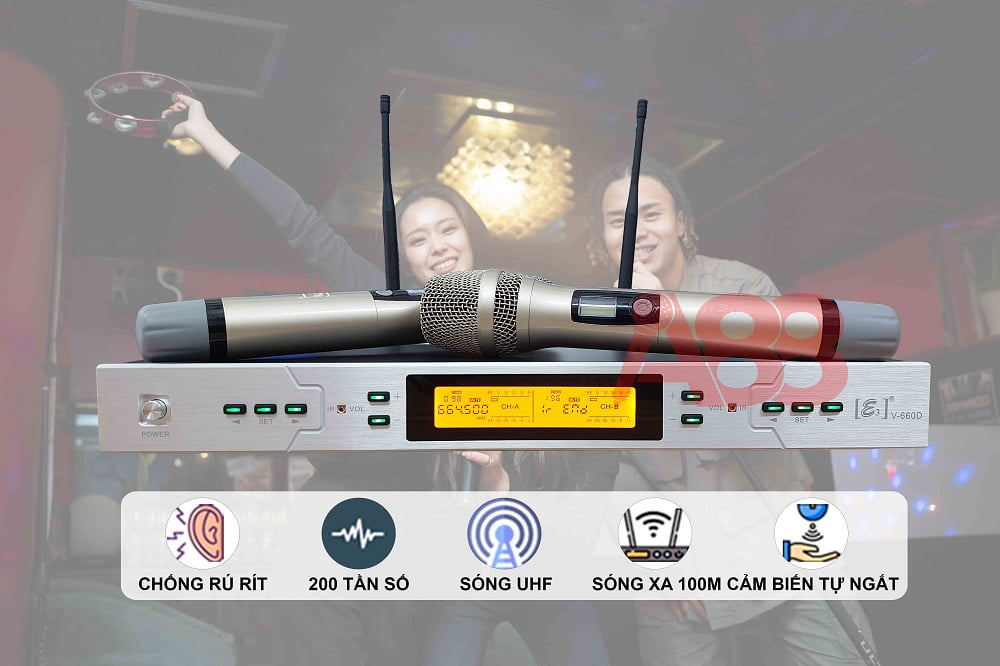 micro không dây e3 v660d micro không dây e3 v660d