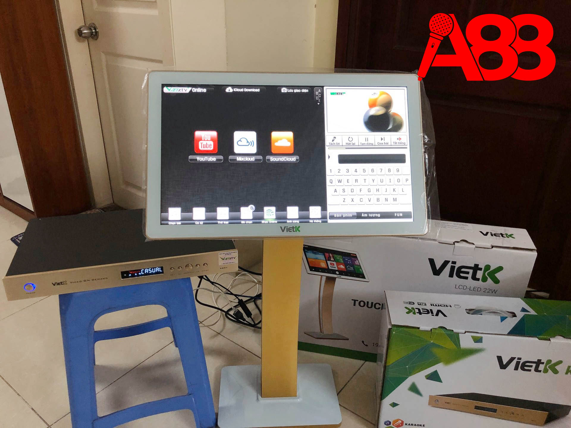 Màn hình cảm ứng karaoke cũ  Màn hình cảm ứng karaoke cũ