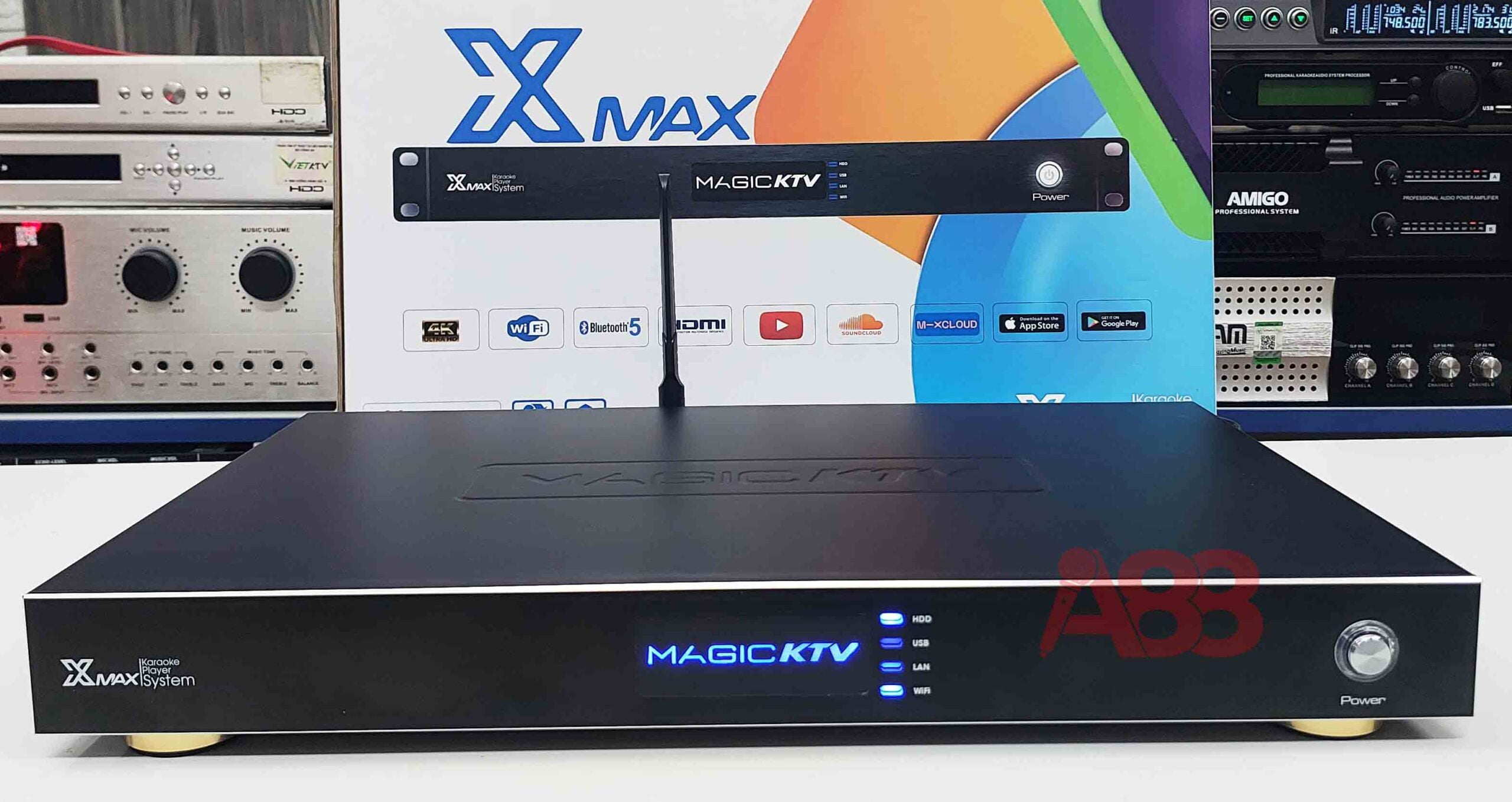 Combo Đầu MagicKTV Xmax 4T + Màn MagicKTV 22in