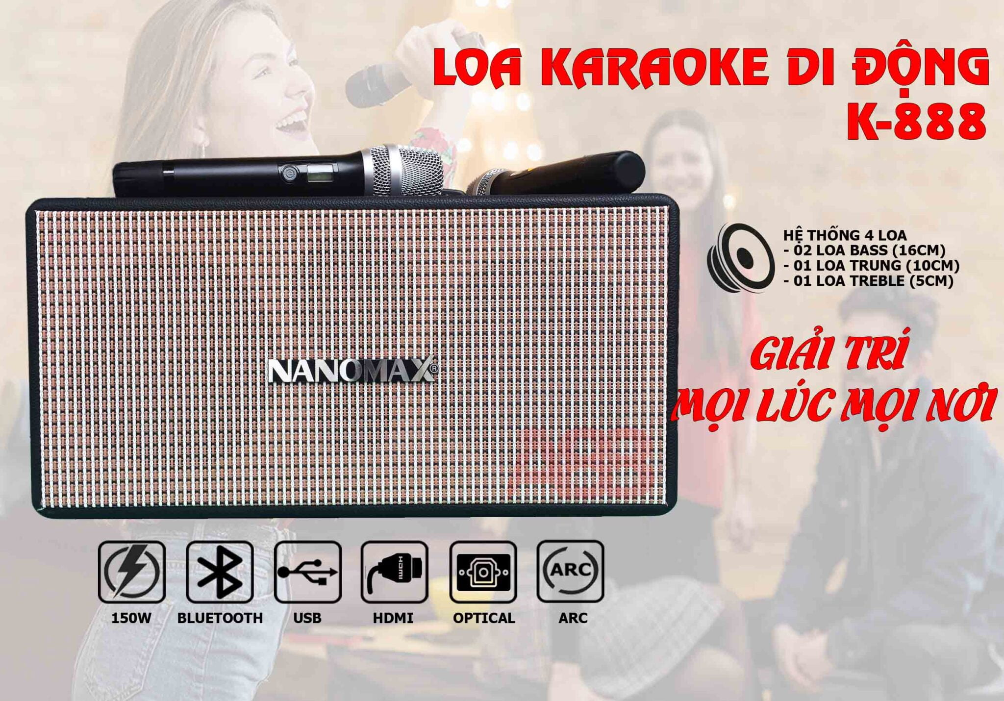 Loa karaoke di động NANOMAX K888