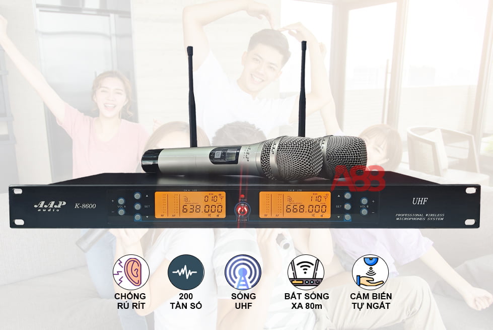 Micro không dây AAP K8600 chống hú