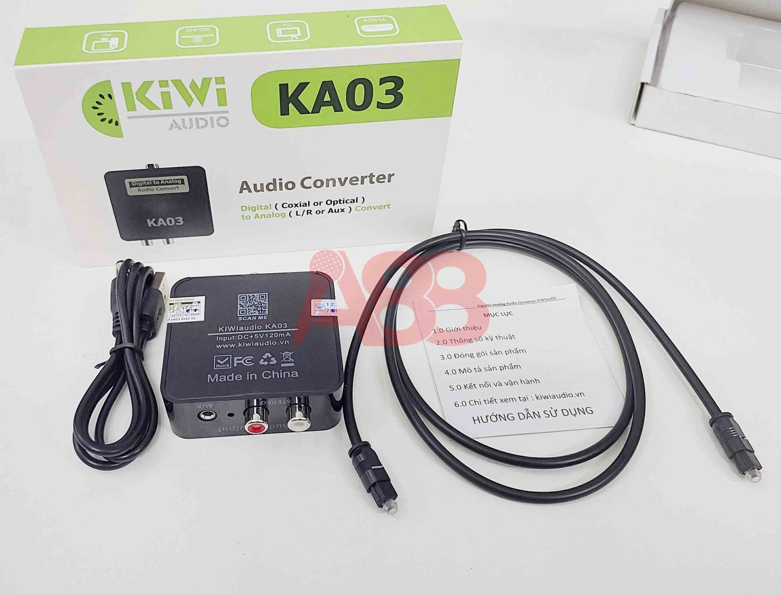 Bộ chuyển đổi âm thanh Quang sang AV Kiwi KA03