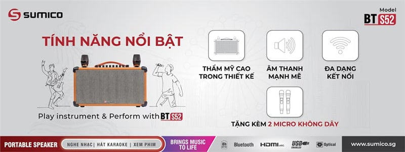 Loa xách tay Sumico BT S65