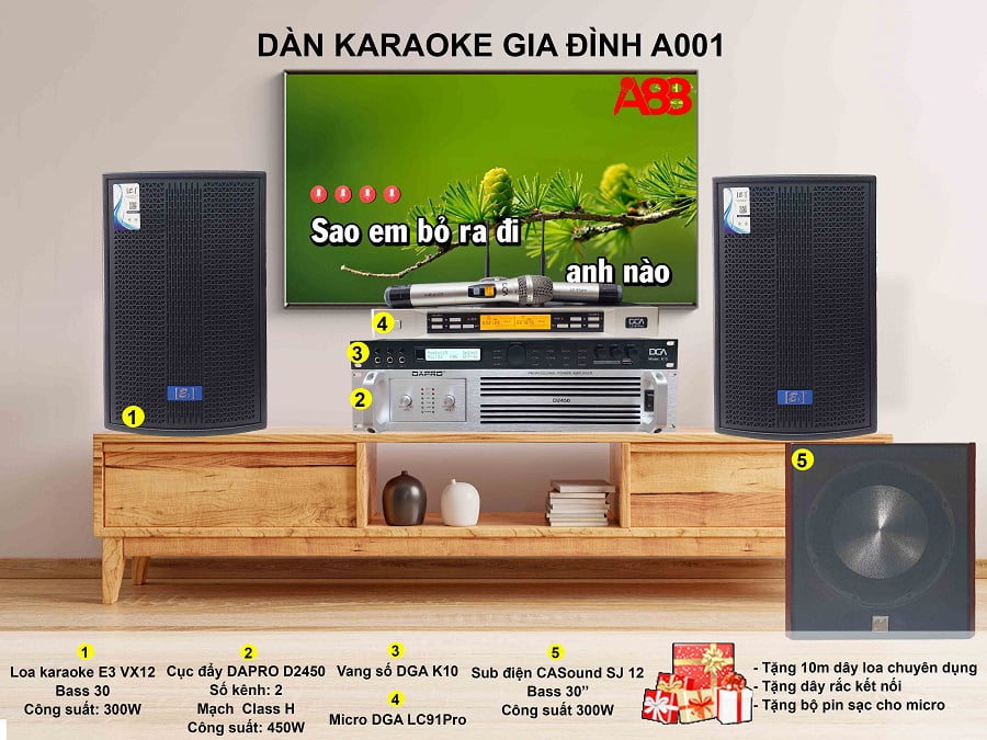 Một bộ dàn karaoke gia đình cơ bản cần có những thiết bị nào?