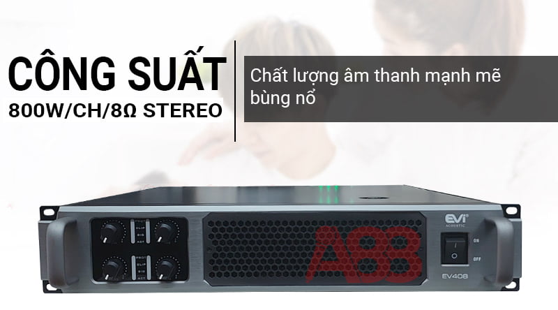 Cục đẩy công suất 4 kênh Evi EV408