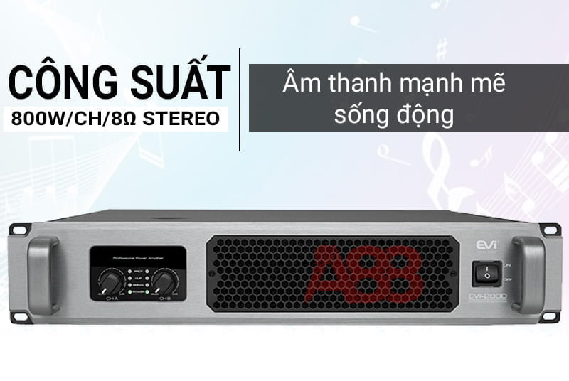 Cục đẩy công suất 2 kênh Evi 2800