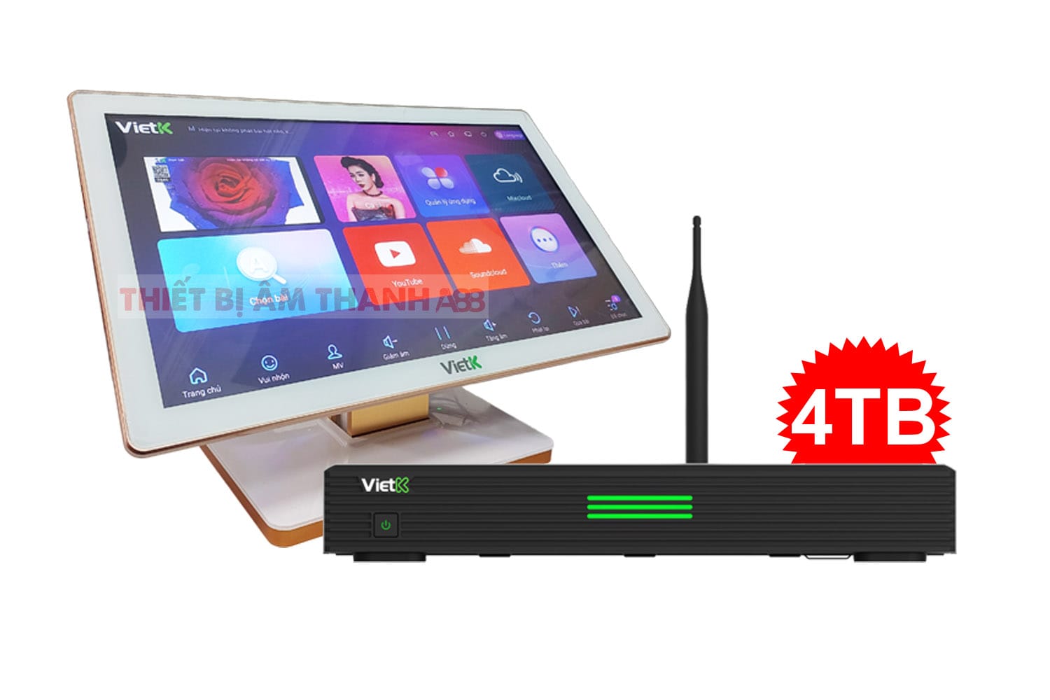 Combo Đầu VietK 4K Plus 4TB + Màn VietK 22in